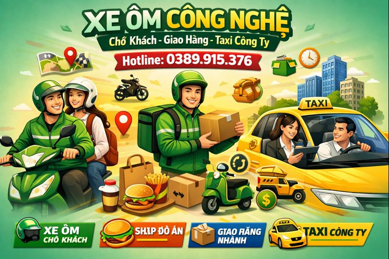 Dịch Vụ Grab Xe Ôm Vĩnh Long ☎️ 0389915376